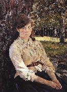 Valentin Serov Girl in the Sunlight Portrait of Maria Simonovich oil on canvas